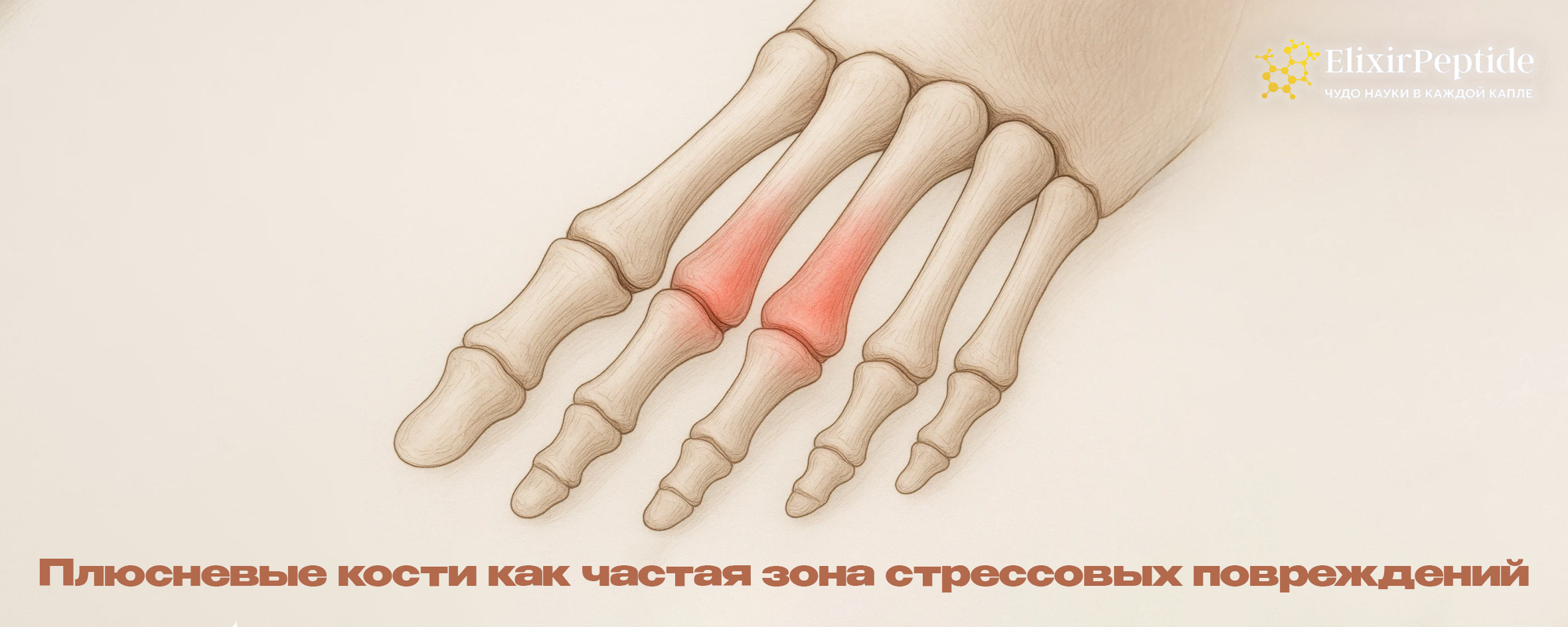 Плюсневые кости как частая зона стрессовых повреждений